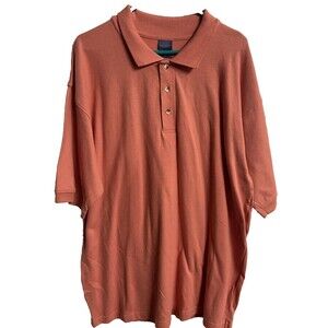 Delta Quail Hollow  Golf Shirt Mens Size XL Salmon Polo Collared
